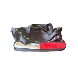 Vintage 90s Tommy Hilfiger Big Flag Spellout Gym Duffle Carry-On Travel …